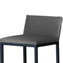 Ver imagem 4 de Kit 4 Banquetas Altas Luxo Dani com Encosto Base Preta:cinza