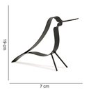 Ver mais imagens de Enfeite Decorativo pássaro em Metal Preto 19x7cm