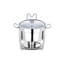 Ver imagem 1 de Rechaud Redondo Inox 5 Litros Banho Maria Álcool Gel Gp Inox