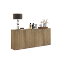 Ver imagem 3 de Aparador Buffet Suspenso Multimóveis Veneza 4 Portas Fg3594 Rustic