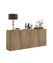 Ver imagem 3 de Aparador Buffet Suspenso Multimóveis Veneza 4 Portas Fg3594 Rustic