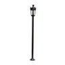 Poste Colonial de Jardim Ouro Preto Led de Alumínio 372cm - 1