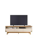 Ver imagem 4 de Painel Piso Teto New Guaporé com Rack Bancada Selene New Luna Cinamomo Off White - Madetec
