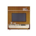 Ver imagem 1 de Painel Piso Teto New Guaporé com Rack Bancada Selene New Luna Cinamomo Off White - Madetec