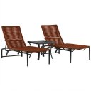 Ver imagem 1 de 2 Espreguiçadeira Corda Náutica Mesa Garden Tampo Ripado Alumínio Piscina com Regulagem