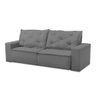 Sofá Retrátil e Reclinável 2 Lugares com Molas 1,50m Aline Suede Cinza Rover & Beato - 5