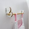 Porta Fraldas Varão Elefante Tecido Animais Decorativo 60cm:poá Rosa - 4