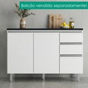 Ver imagem 2 de Tampo para Balcão MDP 120 cm Evidence Lacca Onix Poliman