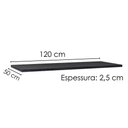 Ver imagem 3 de Tampo para Balcão MDP 120 cm Evidence Lacca Onix Poliman