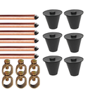 Ver imagem 1 de Kit Haste Aterr Cobre - 1/2 X 2,0mts 10mm + Conector + Caixa