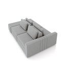 Ver imagem 4 de Sofá Ilha com Encosto e Almofadas Móveis Olimpo 285cm Modulado Veludo Cinza G45 - Gran Belo