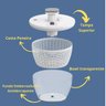 Centrifuga de Salada Folhas Grande Simples Usar Cor Branco - 2