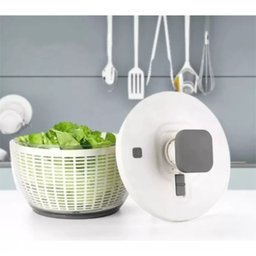 Centrifuga de Salada Folhas Grande Simples Usar Cor Branco - 4