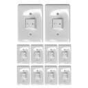 Ver imagem 1 de Kit 10 Interruptor 1 Modulo Bipolar Ilumi para Embutir 4x2 250v 10a Cor:branco