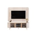 Ver imagem 4 de Rack Painel para TV até 65 Polegadas com LED 100% MDF 180CMX132CM Curvo Adele Branco Off White