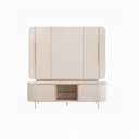 Ver mais imagens de Rack Painel para TV até 65 Polegadas com LED 100% MDF 180CMX132CM Curvo Adele Branco Off White