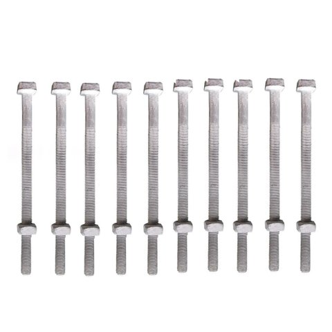 Kit 10 Parafuso Galv Fogo Poste Padrao 12x250mm 1/2x10" M12