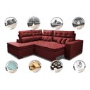 Ver imagem 3 de Sofá de Canto 2,60x2,36m Retrátil e Reclinável com Molas Cama inBox Platinum Esquerdo Suede