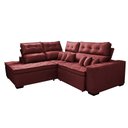Ver mais imagens de Sofá de Canto 2,60x2,36m Retrátil e Reclinável com Molas Cama inBox Platinum Esquerdo Suede