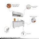 Ver imagem 3 de Conjunto Balcão de Cozinha para Pia Aéreo Dodoma Mdp/bp Branco G96 - Gran Belo