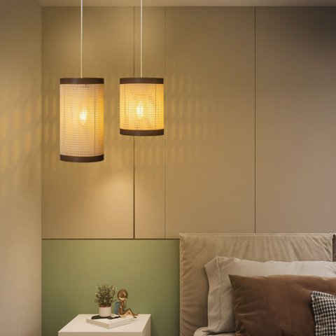 Kit de Luminárias Pendentes Eclipse e Essence Palha Indiana