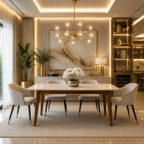 Mesa de Jantar Moderna 4 Lugares 120cm Imperial Apartamento