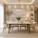 Ver imagem 2 de Mesa de Jantar Moderna 4 Lugares 120cm Imperial Apartamento