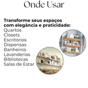 Ver imagem 3 de 8 Suportes Prateleira Suspensa de Parede 25cm Mão Francesa Invisível Moderno Branco