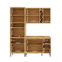 Ver imagem 4 de Cozinha Compacta 100% Mdf 3 Peças 8 Portas e 5 Gavetas  190cm Barbados Espresso Móveis