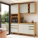 Ver imagem 1 de Cozinha Compacta 100% Mdf 3 Peças 8 Portas e 5 Gavetas  190cm Barbados Espresso Móveis