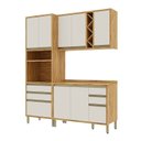 Ver imagem 2 de Cozinha Compacta 100% Mdf 3 Peças 8 Portas e 5 Gavetas  190cm Barbados Espresso Móveis