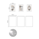 Ver imagem 4 de Kit 3 Quadros Decorativos Formas Orgânicas 40x60cm + Moldura Boiserie