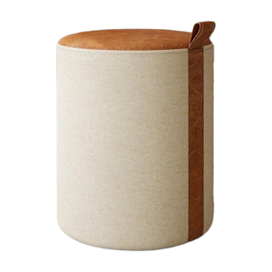 Puff Decorativo Zeus Linho Bege