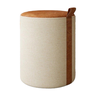 Puff Decorativo Zeus Linho Bege - 1