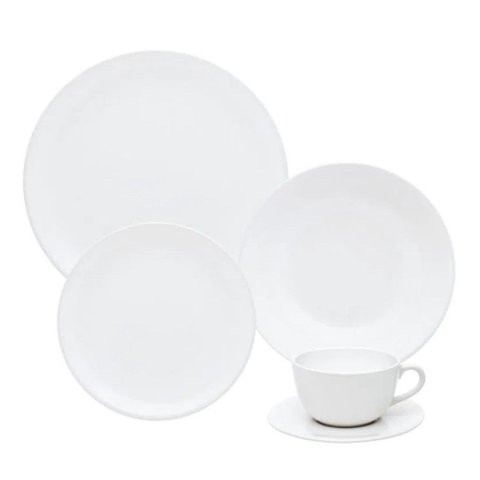 Aparelho de Jantar 20 Peças Unni White Oxford