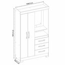 Ver imagem 3 de Guarda-roupa Solteiro com Espelho e 2 Portas