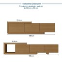 Ver imagem 5 de Rack Extensível com Painel Ripado TV 75 Polegadas Planejado 200x180cm Aruá CabeCasa MadeiraOriginals