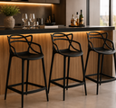 Ver imagem 2 de Conjunto com 3 Banquetas Allegra Master 66 cm Empilháveis Modernas e Confortáveis para Cozinha