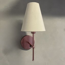 Luminaria de Parede Rose Gold Quarto Solteiro com Interruptor Cupula Bege Algodao + Lampada 3000k Bq - 5