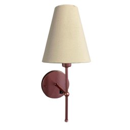 Luminaria de Parede Rose Gold Quarto Solteiro com Interruptor Cupula Bege Algodao + Lampada 3000k Bq - 8