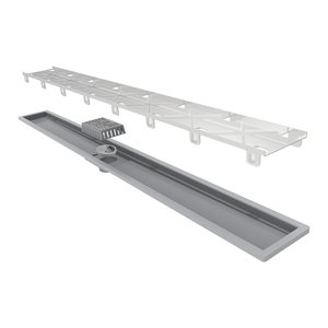 Ralo Linear Elleve Royal 132 90cm com Tampa Oculta Oculta 132