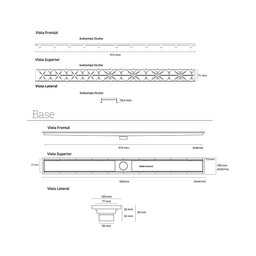 Ralo Linear Elleve Royal 132 90cm com Tampa Oculta Oculta 132 - 3