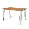 Conjunto Mesa de Jantar Hairpin 130x80 Natural com 4 Cadeiras Eames Eiffel - Nude - 2