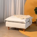Ver imagem 1 de Puff Modular com Pé Madeira Sôma CabeCasa MadeiraOriginals Bege Natural