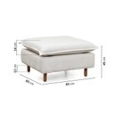 Ver imagem 4 de Puff Modular com Pé Madeira Sôma CabeCasa MadeiraOriginals Bege Natural