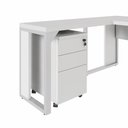 Ver imagem 5 de Mesa de Escritório em L 170 cm X 160 cm 40mm Pés Metal com Gaveteiro F5 Office Cor:Cinza