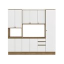 Ver imagem 2 de Cozinha Compacta com Kit Forno Celeste Kappesberg 100% Mdf Nogueira/branco 240cm