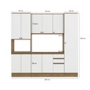 Ver imagem 4 de Cozinha Compacta com Kit Forno Celeste Kappesberg 100% Mdf Nogueira/branco 240cm