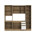 Ver imagem 3 de Cozinha Compacta com Kit Forno Celeste Kappesberg 100% Mdf Nogueira/branco 240cm
