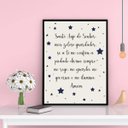 Ver imagem 2 de Quadro Santo Anjo Do Senhor Estrelinhas 45x34cm:Madeira preta